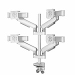 Fellowes RisingEX4-MS Series 2-Tone Platinum Quad Monitor Arm - RSNGEX4-MS-PLT ET19627